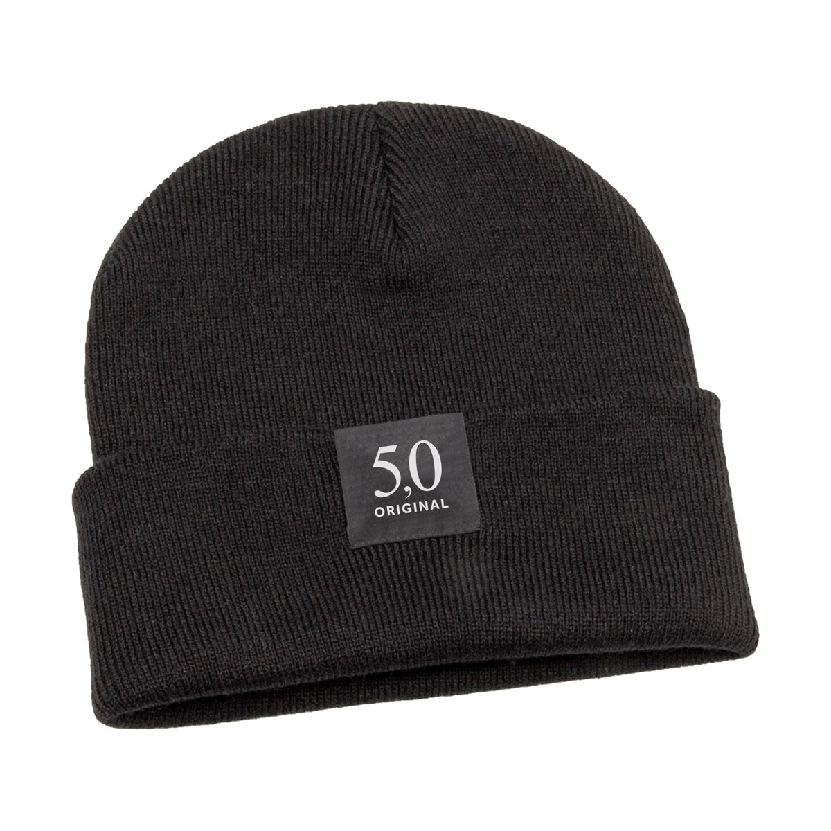 5,0 ORIGINAL Beanie, Logo weiß