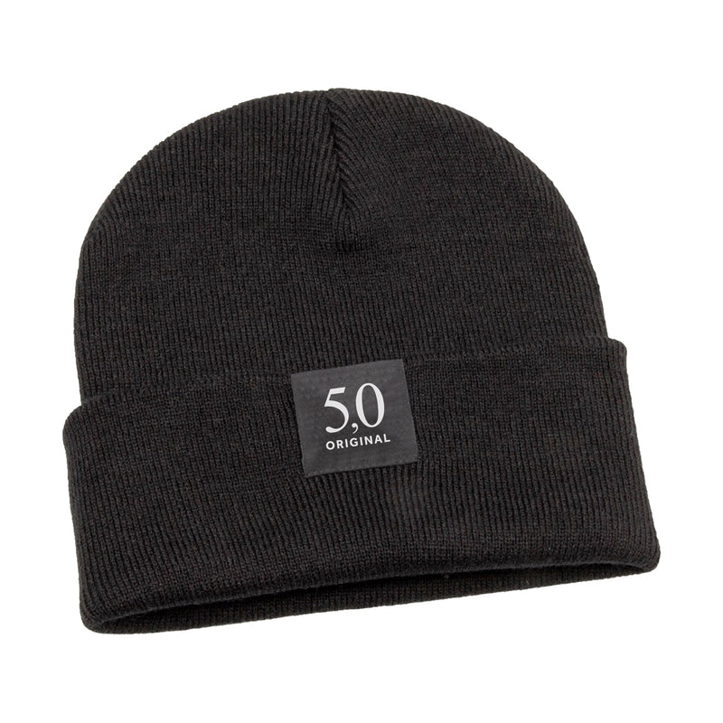 5,0 ORIGINAL Beanie, Logo weiß