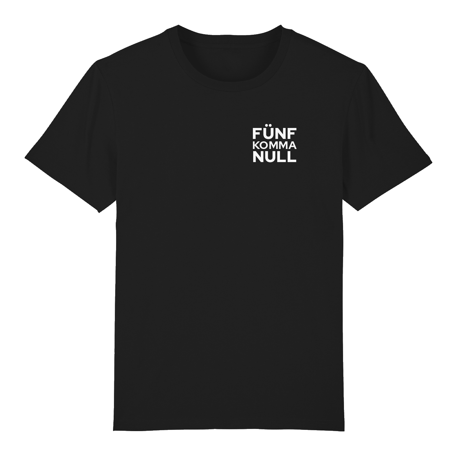 5,0 ORIGINAL T-Shirt, Unisex, FÜNFKOMMANULL-Schrift
